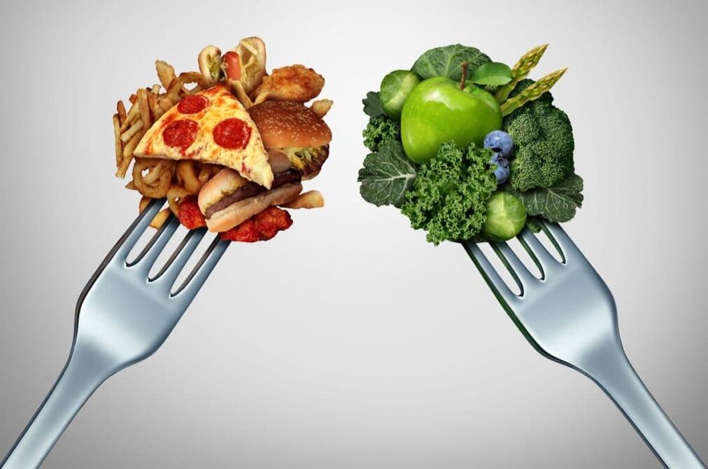 aliments malsains et sains pour la prostatite